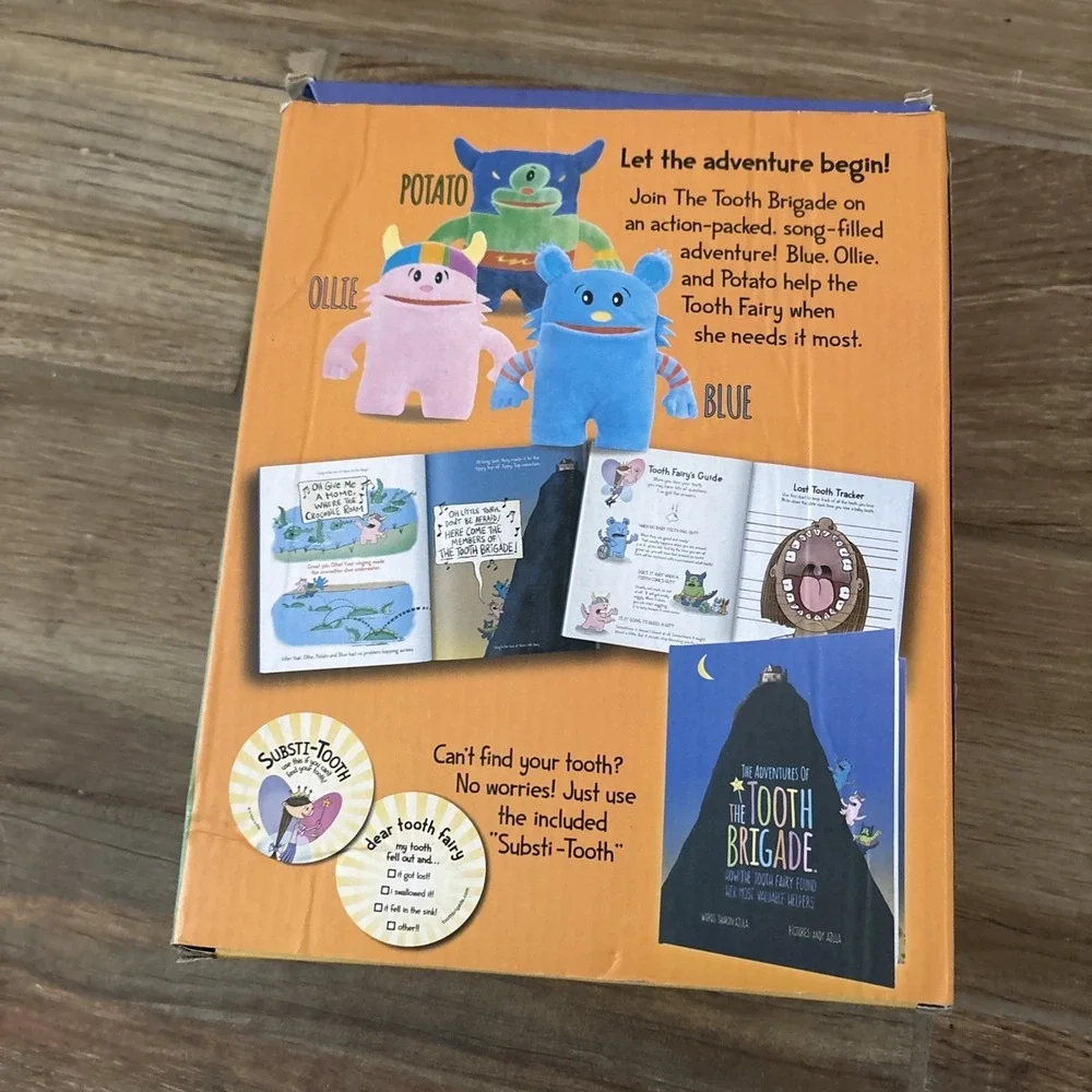 NEW The Tooth Brigade PINK Tooth‎ Fairy Pillow & Hardcover Book Boxed Set
